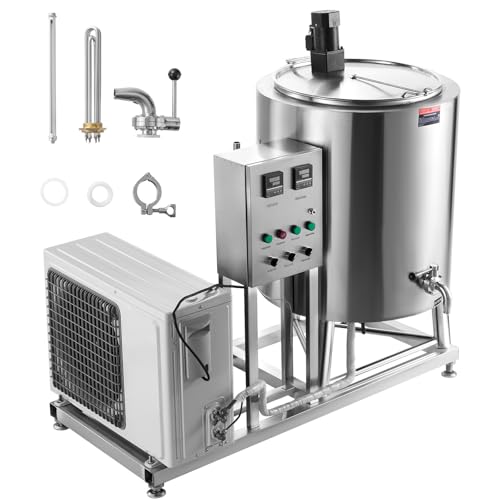 Happybuy Commercial Milk Pasteurizer 150L, Food Grade 304 Stainless Steel, Professional Pasteurization Machine with Time and Temperature Control for Milk, Juice, Yogurt Sterilization