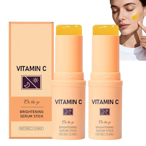 Vitamina C Face Serum Stick, Vitamin C Brightening & Hydrating Bálsamo, Boost Brightening Serum Stick, Brightenings & Hydrating Face & Body Serums, Even Out Skin Tone, Suitable for Neck and Faces
