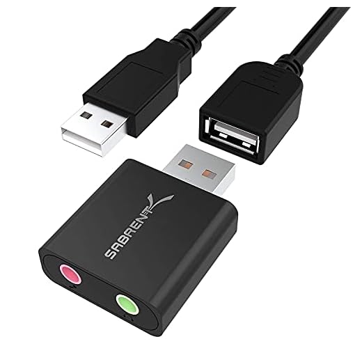 SABRENT Aluminum USB External Stereo Sound Adapter for Windows and Mac. Plug and Play No Drivers Needed [Black] (AU-EMCB)