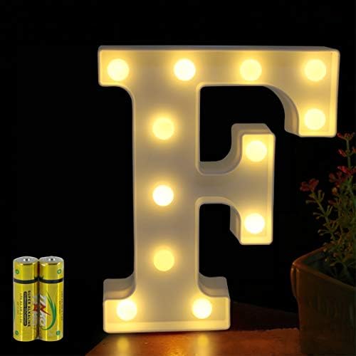 HONPHIER® Letter Lights Decorative LED Alphabet Lights Marquee Decoration Light Up Sign Night Light Battery Operated for Birthday Party Wedding Receptions Holiday Bar Home Bedroom Bath Bar Decor (S)