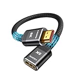 JinRuiCPeng 8K HDMI Verlängerung 0.5M, HDMI Stecker auf HDMI Buchse, Verlängerungskabel,Ultra High Speed, für TV, Monitor, Konsole und Streaming-Geräte