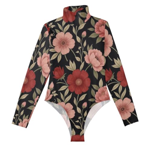 Body de manga larga para mujer GuoChe tipo camiseta moldeadora sexy con cuello alto