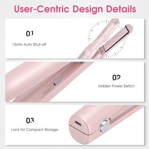 Plancha de Pelo Mini Inalámbrica Recargable para Viaje miniatura 5