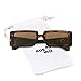 ADE WU Rectangle Sunglasses for Women Men 90s Vintage Fashion Cool Chunky Rectangular Rave Sun Glasses (Tortoise Frame/Brown Lense)