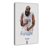 OVUQF James Harden - Póster de baloncesto en lienzo, decoración de dormitorio, decoración de paisaje, regalo, 50 x 75 cm