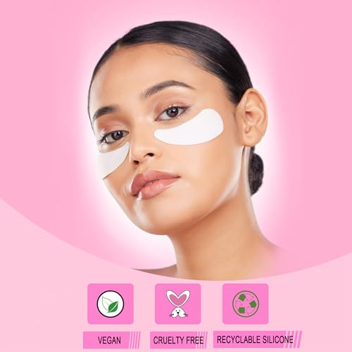 CCbeauty Conjunto de adesivos reutilizáveis para os olhos + aplicador de creme para os olhos | Almof