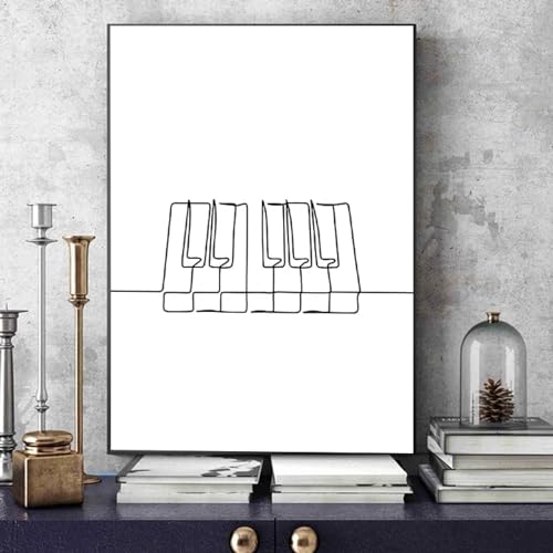 Art mural piano abstrait toile 50x70cm pour raviver un mur vide