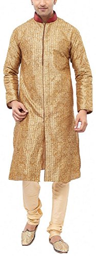Image of Manyavar Men's Silk Kurta Pyjama