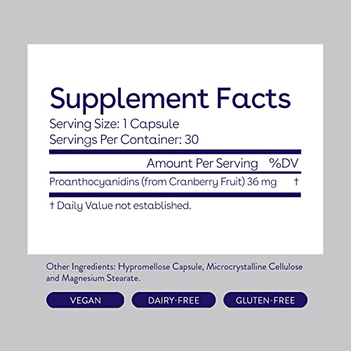 Image of Love Wellness UTI Don't Think So, 30 Capsules, 36mg of Potent PACs - Cleanse, Protect & Maintain Normal Urinary Tract Health - Cranberry Extract Supplement - Vegan, Dairy-Free & Gluten-Free