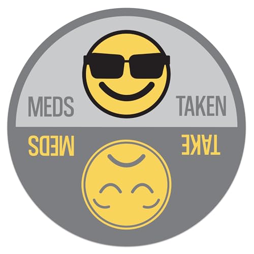 Medication Reminder Magnet (Gray) – Visual Medication Sign for Refrigerator – Medication Only Fridge Magnet – Made in USA