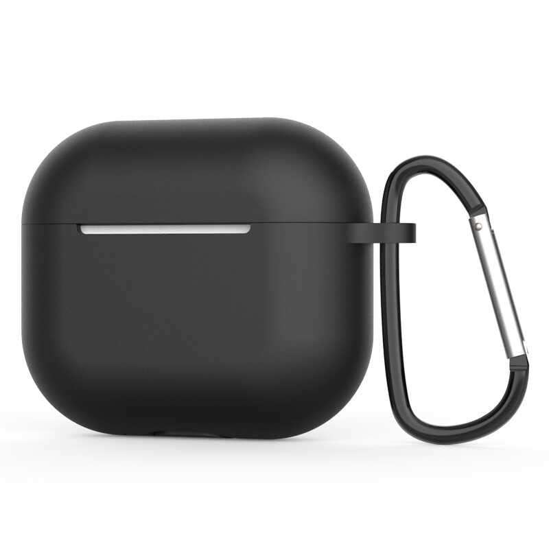 Zore Apple ile uyumlu Airpods 3. Nesil Standart Silikon Kılıf Siyah
