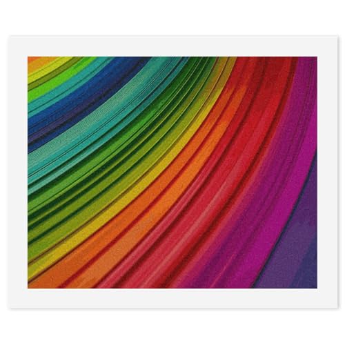 Peinture par numéros pour adultes débutants et déco salon arc-en-ciel