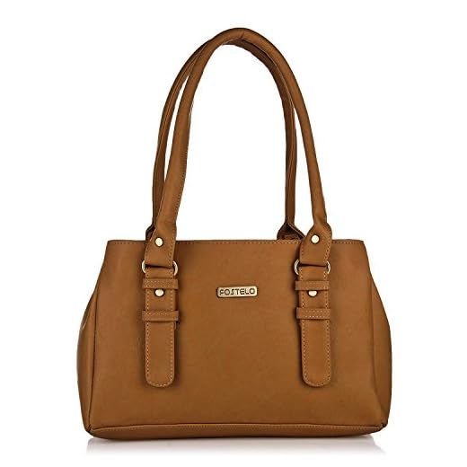 Fostelo Women's Westside Faux Leather Handbag (Tan) (Large)