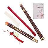 ELAYARD Flauta Típica China De Bambú e Tono Para Principiantes y Avanzados, Ligera y Portátil Marrón Oscuro, Instrumento Tradicional Práctico Para Aprendizaje Musical