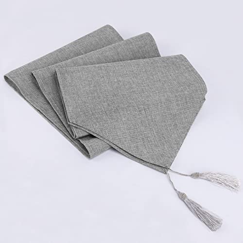 Boho Table Runner With Tassels Rustic Farmhouse Table Runner Cream & Brown Boho Macrame Table Runner For Table Decorations, Tassel Table Runner Farmhouse Style For Holiday Party And Wedding, 72 Inches #TOP3