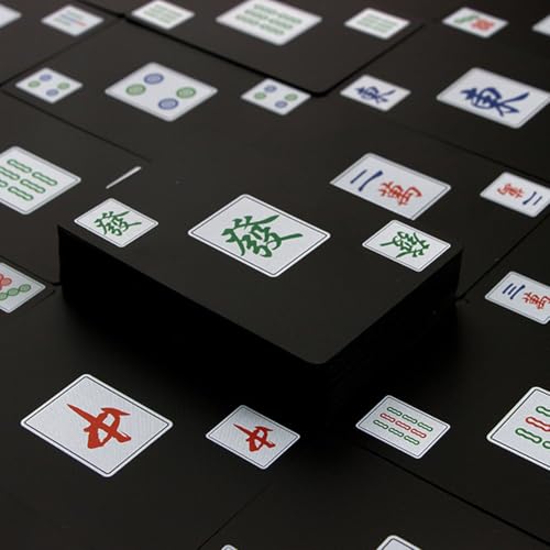 Set de 144 Cartas Mahjong impermeables con 2 dados miniatura 3