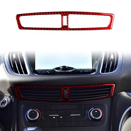 JKYUKU Real Carbon Fiber for Ford Accessories Dashboard Center Console Air