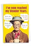 NobleWorks, Funny Birthday Greeting Card with 5 x 7 Inch Envelope (1 Card) Bday Wonder Years C10839BDG