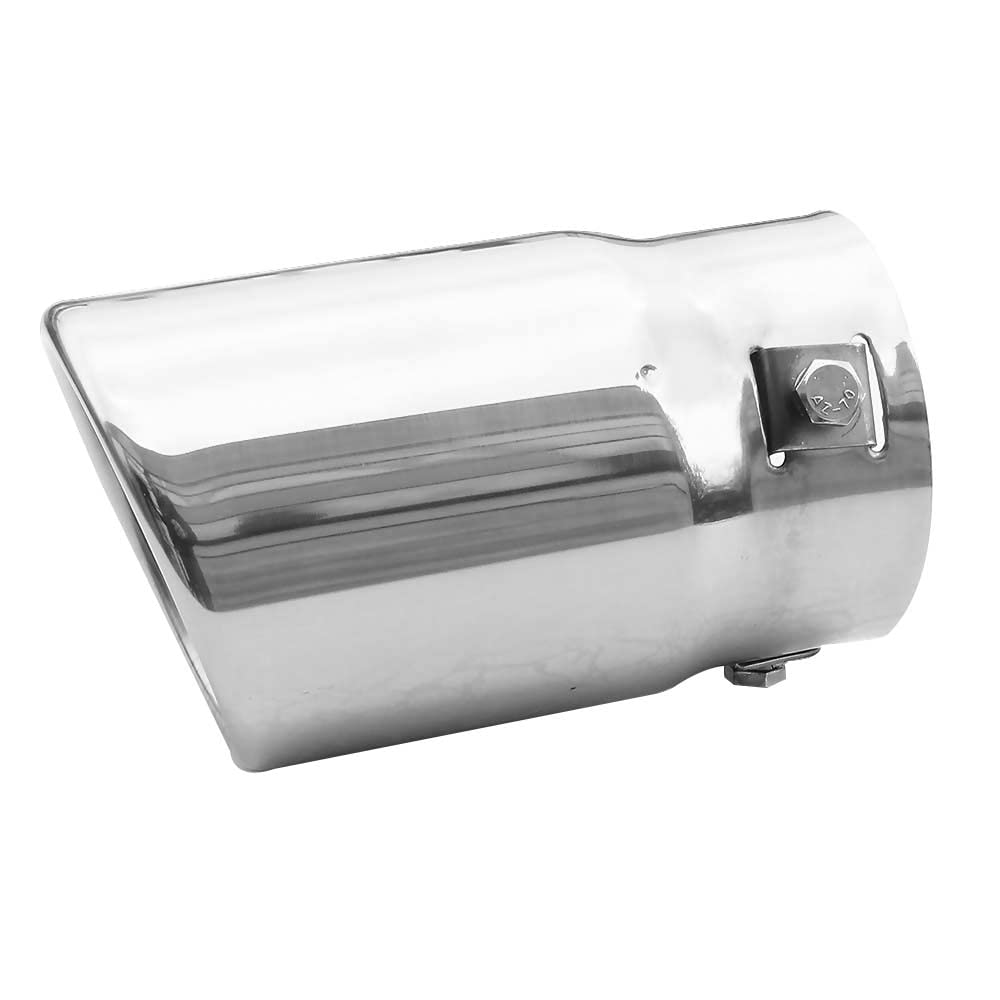 Terminale Di Scarico Universale In Acciaio Inox T-304 - Rotondo, Diametro 40-53 Mm - Punteria Silenziatore Per Auto
