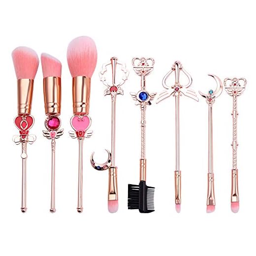 Sailormon Makeup Brushes Set - 8pcs Cosmetic Makeup Brush Set Professional Tool Kit Set Pink Drawstring Bag Included (8pcs makeup brushes)