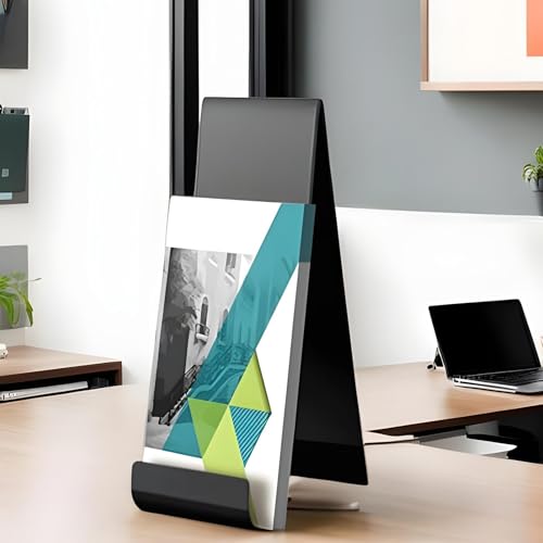 Support de bureau en métal pour brochures verticales et dépliants à 4 compartiments fixes - 4