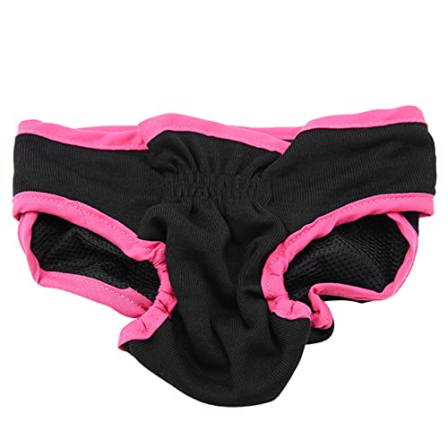 Image of Reusable Female Dog Diapers Washable Black Sizes S M L Sanitary Wraps Panties for Heat Cycle 100+ Washes Prevents Home Mess During Estrus
