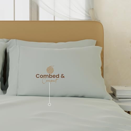 Image of BOUTIQUE LIVING Infinity 100% Egyptian Cotton 1000 TC Silver King with 4 Pillow Covers (Pearl Stitched)