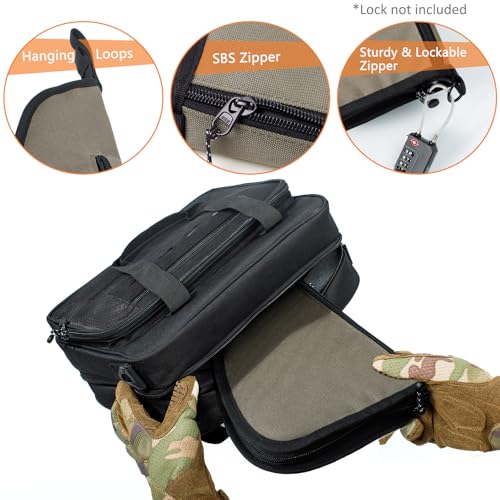 VIGEGARI Soft Pistol Case for Handguns-Single Gun Cases for Pistols-Pistol Bag-Handgun Case With Lockable Zipper -Concealed Carry Gun Pouch-Pistol Bag Soft Gun Storage for Handguns[Only ONE Gun Bag] - Thumbnail 2