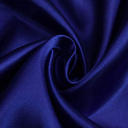 ZXC Tela De Raso Tela SatéN Vestidos Y Manualidades 150 cm De Ancho 1m Se Vende por Metros para Costura ElaboracióN De Ropa Ideal para Elaborar Vestidos para Bodas Graduaciones Raso(Color:Azul Real)