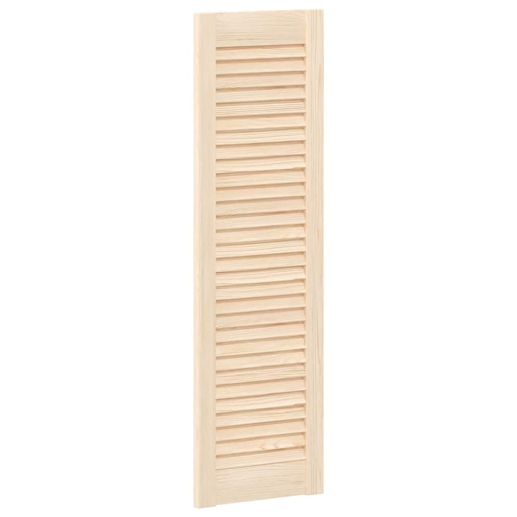 Lot de 2 Porte à Persiennes, Porte d'armoire Panneaux de Placard Garde-Robe Buffet 2 pcs 99x29,5 cm pin massif
