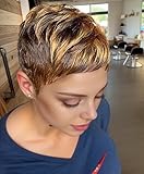 BeiSDWig Short Pixie Haircuts Synthetic Short Wigs for Black Women Short Hairstyles for Women (9622)