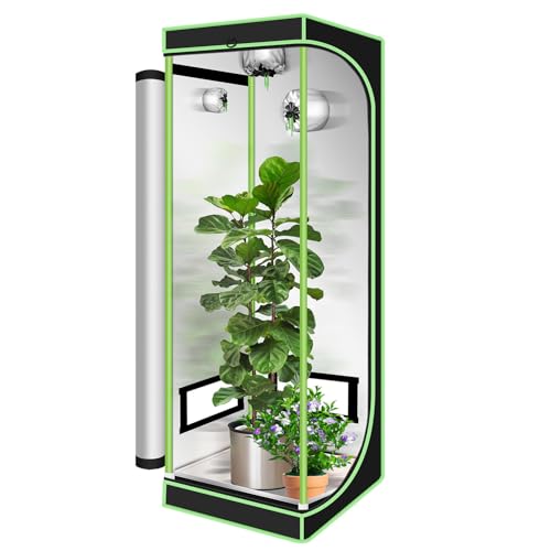 Monucep Tienda de cultivo 60 x 60 x 180 cm, resistente a la luz y al agua, armario de cultivo con ventana de observación, caja de cultivo para invernadero, cultivo en interiores