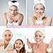 Ondder White Spa Headband and Wristband Set Makeup Spa Headband for Washing Face Skin Care Headbands Face Wash Hair Headband Make Up Head Bands Spa Party Favors Hair Accessories for Women Girls