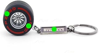 ميدالية بشكل كاوتش ، سلسلة مفاتيح مناسبة لمفاتيح السيارة والدراجات النارية ومفاتيح العائلة والمكتب و المنزل ، لطيف ملائمة كهدية ، اطار سيارة - ( مطاط ، قطعة واحدة ، كود 7954 ) - من كابرمصر 2020