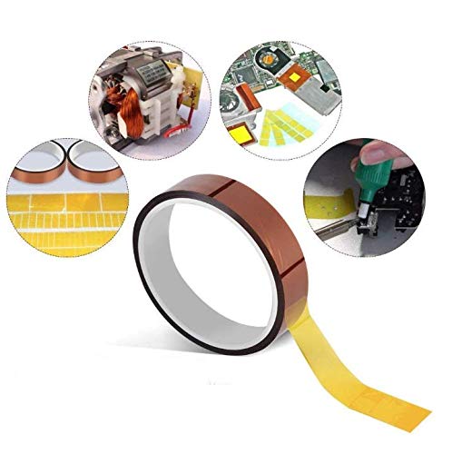 Image of 2 Rolls10 mm X 33 m Heat Resistant Tape Heat Transfer Tape Sublimation Tape Polyimide Tape Thermal Tape