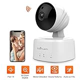  Camara Vigilancia Inalámbrico, Cámara IP Interior WiFi con Visión Nocturna, Detección de Movimiento & Tracker, Audio de 2 Vías, Sistema Seguridad para Hogar/Bebé/Mascotas Cámara Domo, HD 720P