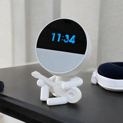 Suporte Alexa Echo SPOT. Tema Robert Plant Violão, Gato, cachorro, família entre outros - Presente,