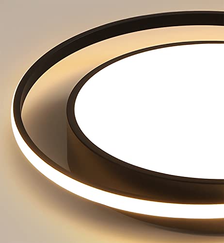 Plafonnier LED dimmable rond en acrylique avec télécommande pour salon - 7