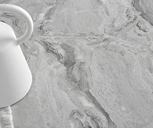 Furniturebox UK Dining Table - Carson 120cm 4 Seat Rectangular Dining Table - White Marble Effect Melamine, Angled Black Metal U Shaped Legs - An Industrial Design Table for Dining Room (Table Only) - Image 3