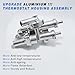 RYSPLORE Upgraded Aluminium Thermostat Housing Compatible with Dodge Journey 2009-2020 Avenger Caliber,Jeep Compass Patriot Chrysler 200 Sebring 1.8L 2.0L 2.4L #OE 68003582AB