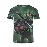 CHLOBLOM Link Hoodie Cosplay Costume Hooded Novelty Pullover Sweatshirt (Small, T-shirt 1)