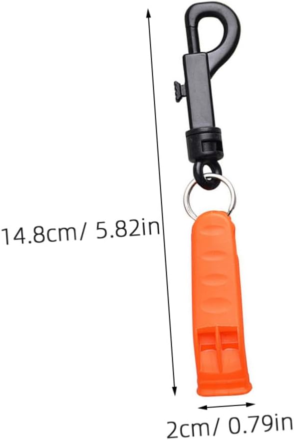 5Pcs Outdoor Survival Whistles Durable Plastic Emergency Signal Whistles for Hiking Camping Boating Rescue Lightweight with Key Ring for