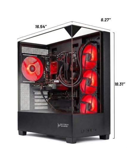 Image of Skytech Gaming Shadow 5 Gaming PC, Intel i7 14700F 2.1GHz, NVIDIA RTX 5060 Ti 8GB VRAM, 1TB NVMe SSD, 16GB DDR4 RAM 3200, 750W Gold PSU, 360 ARGB AIO, Wi-Fi 5, Windows 11, Desktop