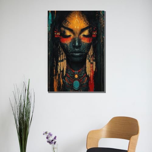 Tableau sur toile plumes cosmiques impression haute définition