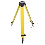 Surveying Tripod, Wooden Survey Tripod with 5/8-Inch 11-Threaded Flat Head with Twist Lock for Total Station Theodolite Auto Level (RTW20A)