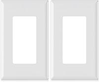 Vista 9 de ELEGRP Placas de pared decorativas sin tornillos de 1 banda, cubierta de placa frontal termoplástica irrompible para interruptor de salida