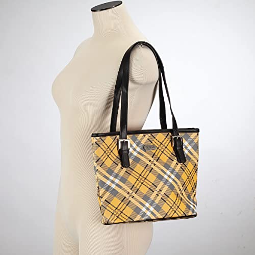 B.AmiciTM Expressions Saffiano Plaid Tote Bag2