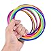 OBTANIM 12 Pcs Plastic Ring Toss Game for Kids and Outdoor Toss Rings for Speed and Agility Practice Game, Random Colors