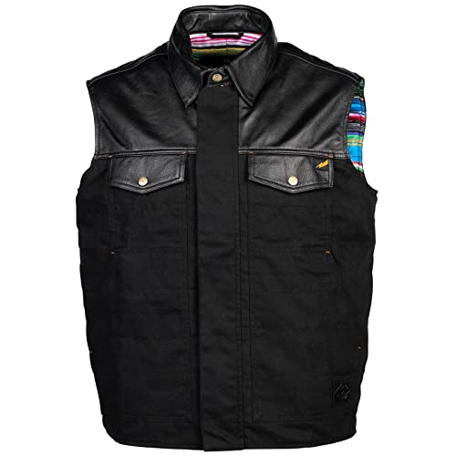 Cortech Bandito Leather Men's Street Motorcycle Vest - Black/Medium