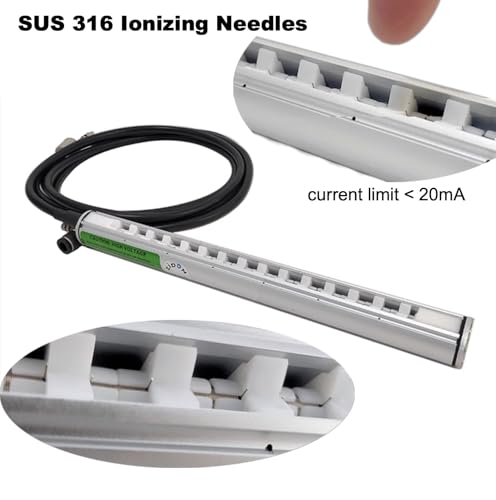 Image of 2X 7.87 inch Ionizing Air Bars Static Eliminator with 7KV High Voltage Generator, 110V Rapid Static Electricity Remover with Anti Static Ionizing Bars for Painting Printing Coating (No Air Compressor)